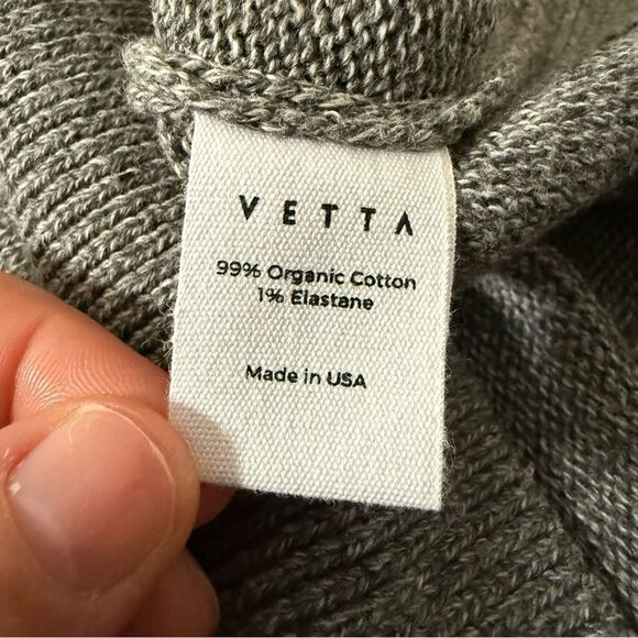 Vetta Sweater Cardigan Womens Sz XS Gray Oversized Knit Button Up Made in USA - Picture 10 of 13